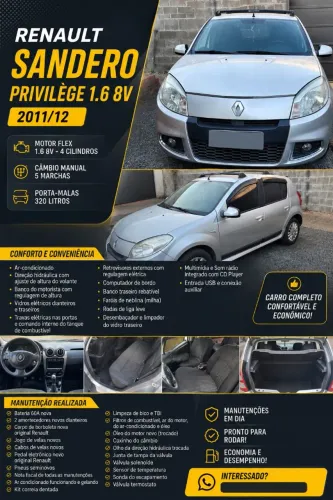 Renault Sandero Privilège Hi-flex 1.6 8V 5P 2012