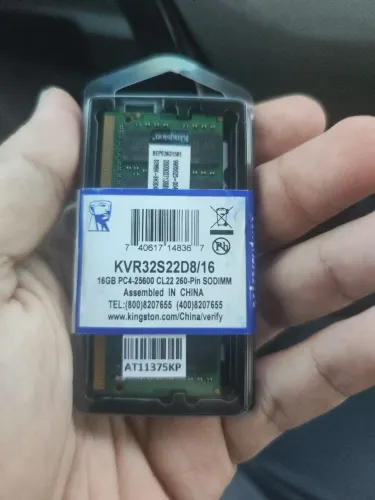 Memória ram ddr4 de notebook 16G (nova) Kingston 