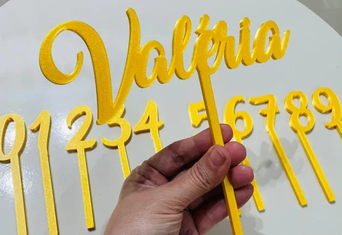 Topo de bolo reutilizável Personalizado