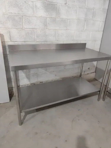 bancada inox com espelho 1,80m