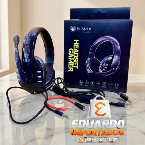 Headset Fone Gamer Com Microfone e LED RGB - PC PS4 Xbox Celular, USB / P2 3.5mm