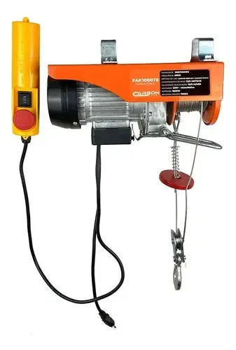 Guincho Talha Elétrica 500kg/1 Tonelada 220v Carbon Fak 12m 220v