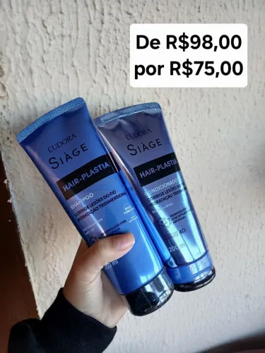 Shampoo e condicinador  eudora siage hair plastia 