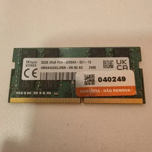 Memória Ram DDR4 Sk Hynix SO-DIMM 32Gb 3200 MHz