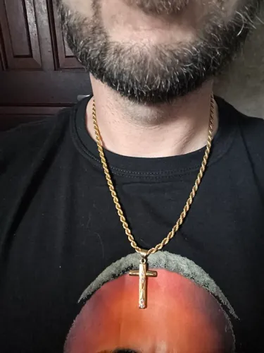 Corrente e pulseira folheada a ouro 