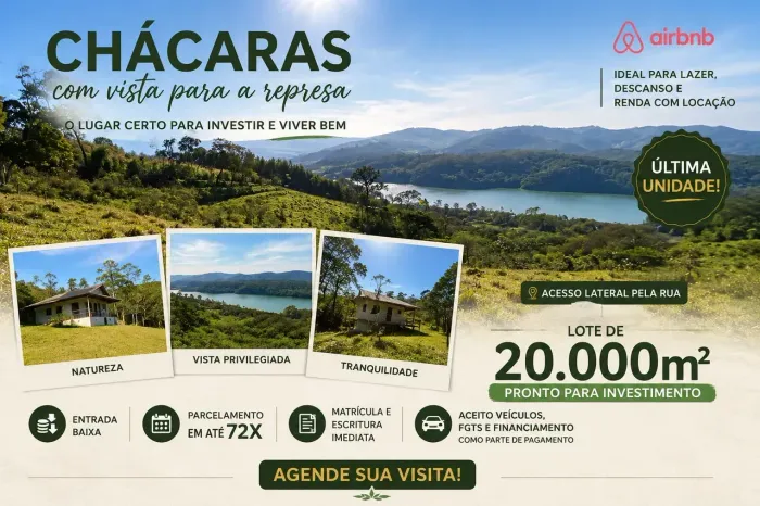 Lote de 20 Mil metros / Escritura e Matricula / Invista em AIRBNB