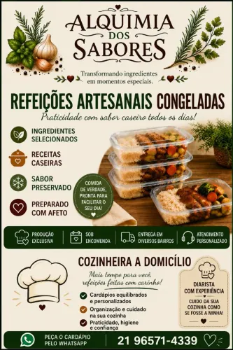 Cozinheira a domicílio OU Marmitas Artesanais
