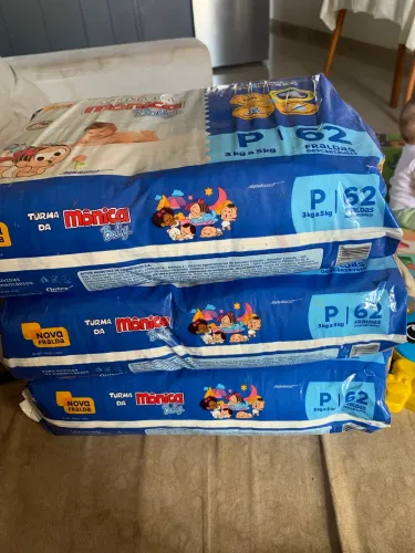 Fraldas turma da Mônica tamanho P