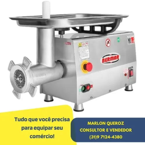 Moedor de Carne Boca 22 Inox Bermar
