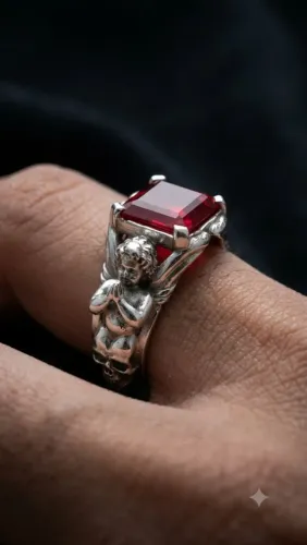 Anel anjos em prata 925 pedra zirconia.