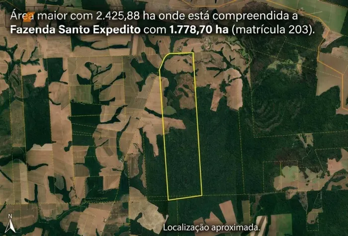 Fazenda com 1.778 hectares em Itanhangá/MT. Em Leilão com 40% de desconto