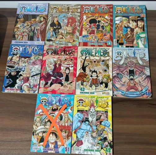 One Piece Mangás vol 22, 31, 33, 34, 40, 41, 43, 48, 49