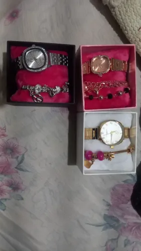 Relógio + pulseira feminino