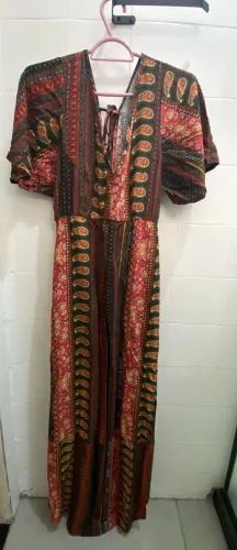Vestido assimetrico Aquamar