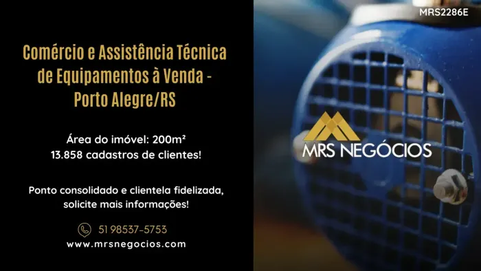 Comércio e Assistência Técnica de Equipamentos à Venda - Porto Alegre/RS