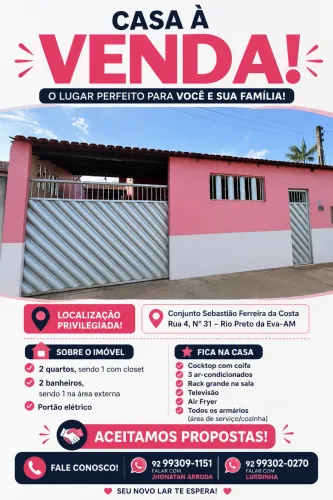 Vendo uma casa em Rio Preto da Eva-AM