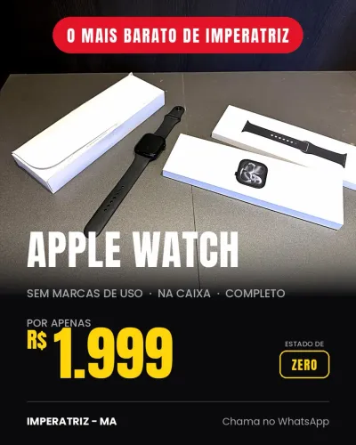 Apple Watch Série 11 Preto [46mm] Zerado ? O Mais Barato de Imperatriz ? R$ 1.99
