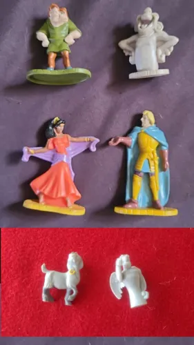 Lote miniaturas Corcunda de Notre Dame Sucrilhos Kellogg's com 6 itens
