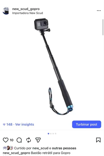 Bastão retrátil para Gopro