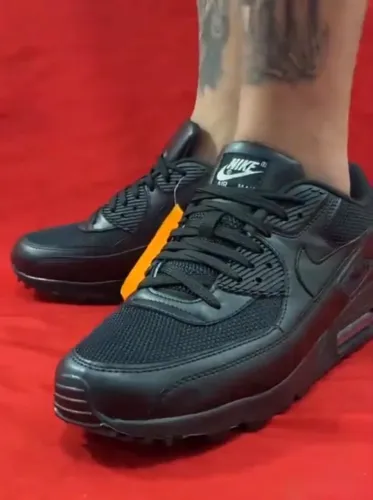 Tênis AirMax 90 ORIGINAL Estilo All Black. Conforto Lendário.