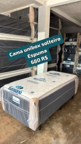 CAMA DE SOLTEIRO UNIBOX ESPUMA NOVA