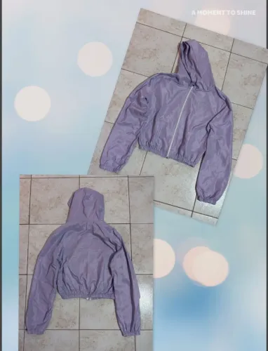 Corta vento com capuz sem bolsos tamanho 10 anos semi novo