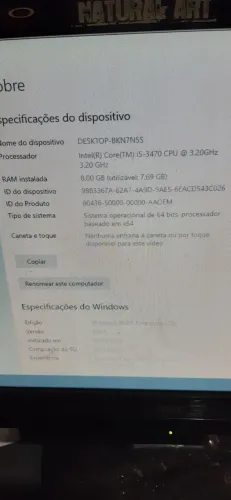DESKTOP POSITIVO CORE i5 8GB MEMÓRIA