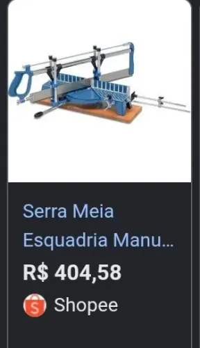 Serra 1/2 esquadria