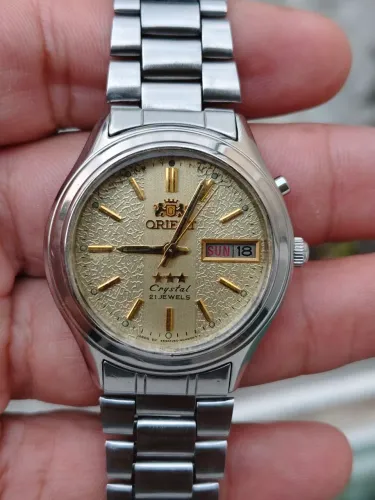 Relógio orient automático Crystal 