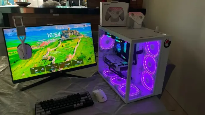 PC Gamer Ryzen 7 5700 + RTX 4060 + Monitor ASUS ROG + Kit Completo