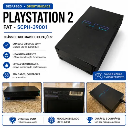 PlayStation 2 Fat Original Sony OPORTUNIDADE