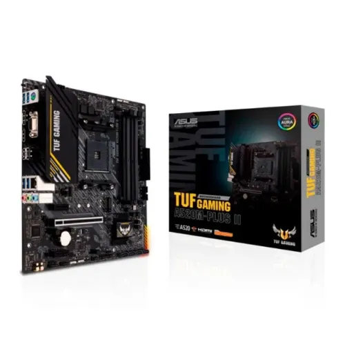Placa-Mãe ASUS TUF GAMING A520M-PLUS II, AMD AM4, mATX, DDR4-Loja Fs