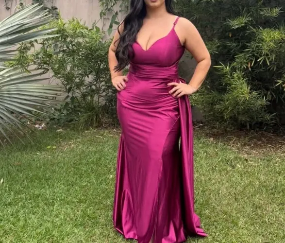 Vestido de Festa Longo - Fucsia