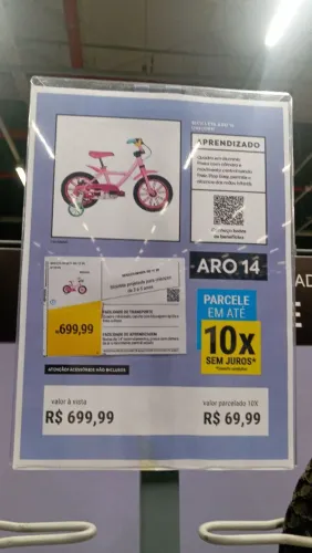 Vendo bicicleta rosa infantil aro 14
