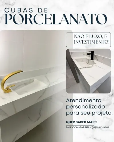 Cubas de Porcelanato/Mármore