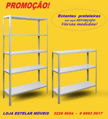 Organize-se! Prateleiras em aço reforçado