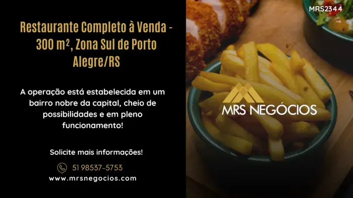 Restaurante Completo à Venda - 300 m², Zona Sul de Porto Alegre/RS