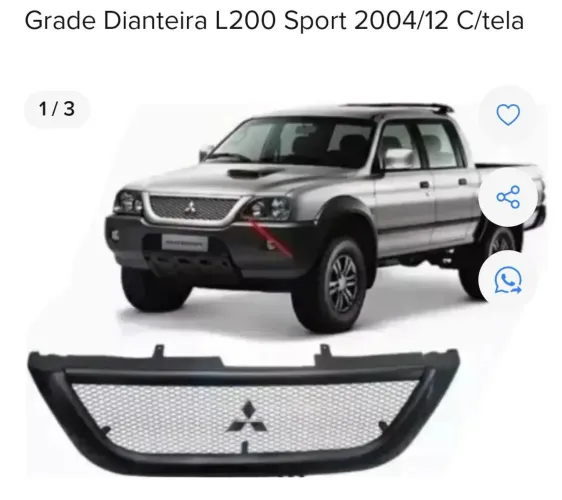 Grande frontal da l200 esporte