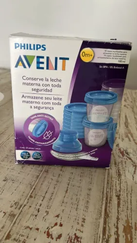 Kit 10 Potes para Armazenar Leite Materno Philips Avent 