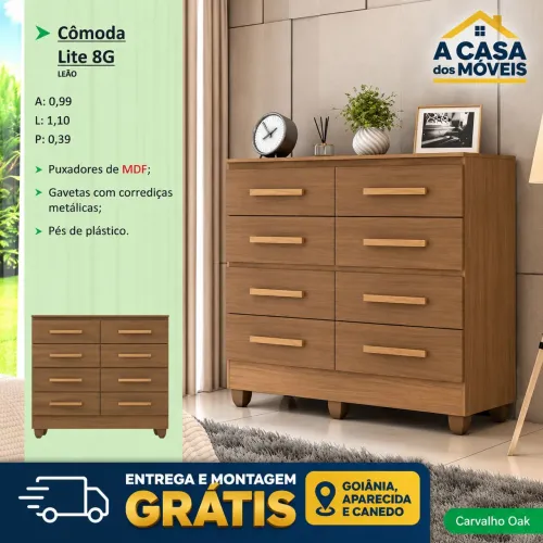 Comoda Lite 8g - Carvalho Oak