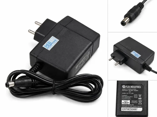 Fonte de Alimentação 12V 2A - Flex Industries<br><br>Descrição do produto