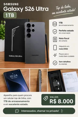 S26 ULTRA SEMI NOVO 1TB