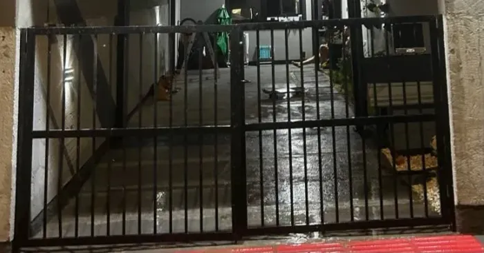 Vendo Portão de alumínio preto