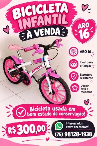 Vendo Bicicleta Aro 16 Em Bom Estado de Conservação