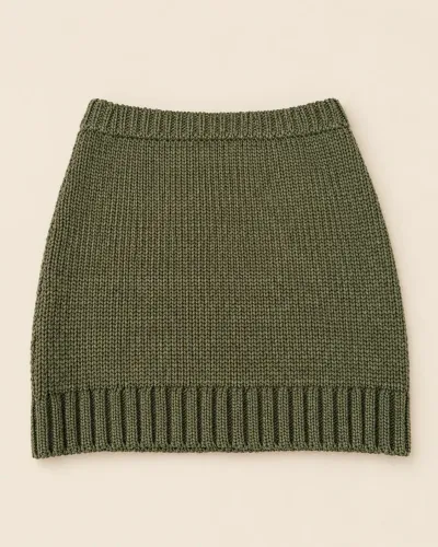 Saia Tricô Verde-Olivia da Zara 