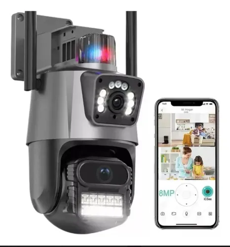 Câmera de Segurança Inteligente 8MP com Conexão Wi-Fi<br>