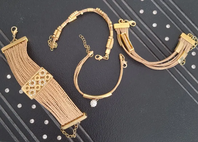 Conjunto de 3 pulseiras rústicas