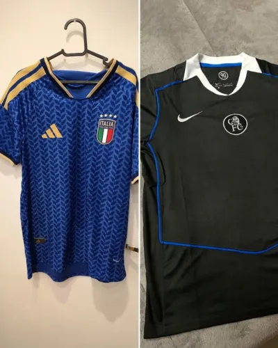 Camisas Itália e Chelsea Total 90 G - R$ 100,00 as 2