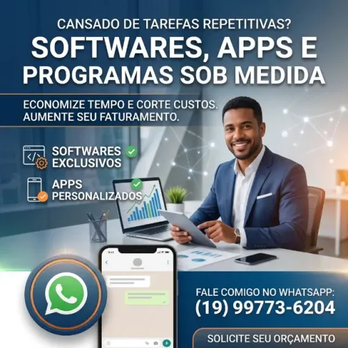 Desenvolvimento de Software . aplicativos. programas