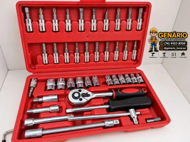 Kit jogo de chaves soquetes vai até 14mm